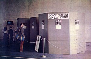 Love Tapes booths at the World Trade Center.