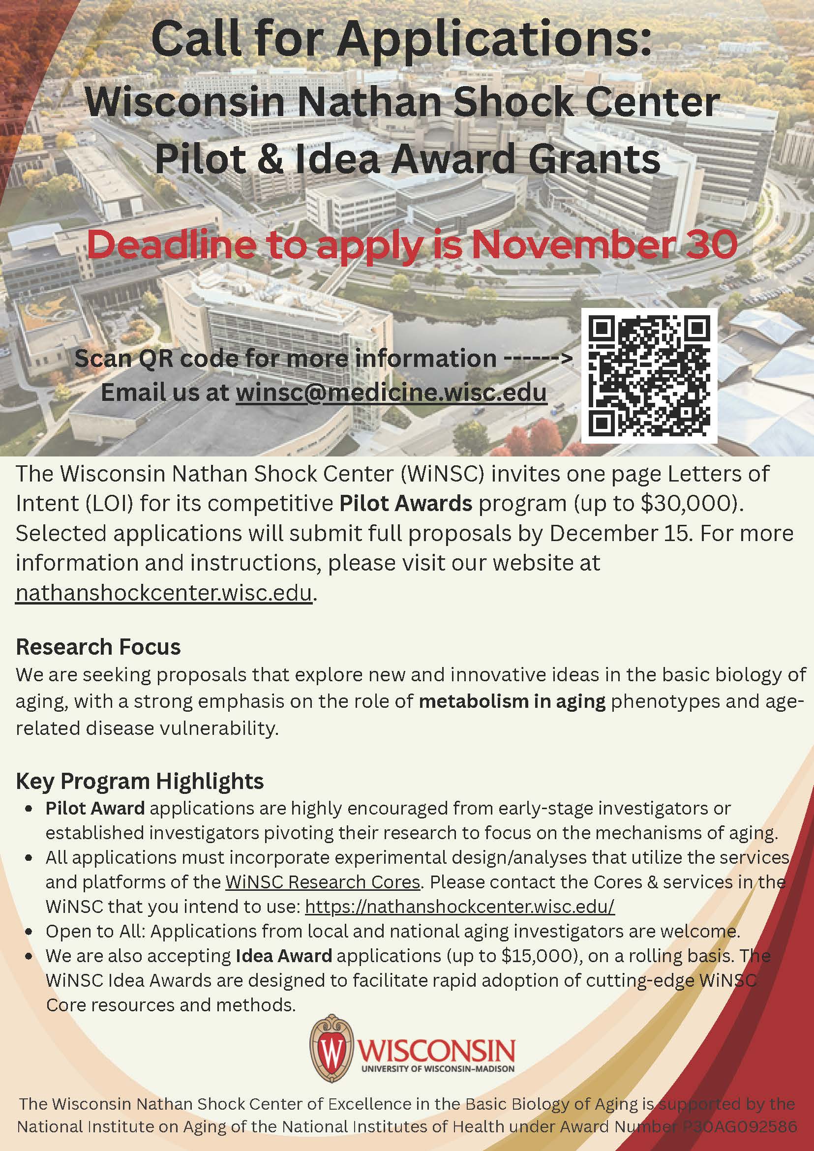 PDF of grant award details. Includes a QR code.