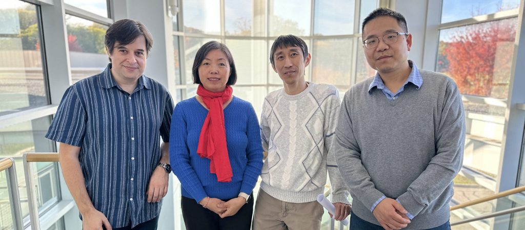 From left to right: André Sousa, Xinyu Zhao, Qiang Chang, and Daifeng Wang